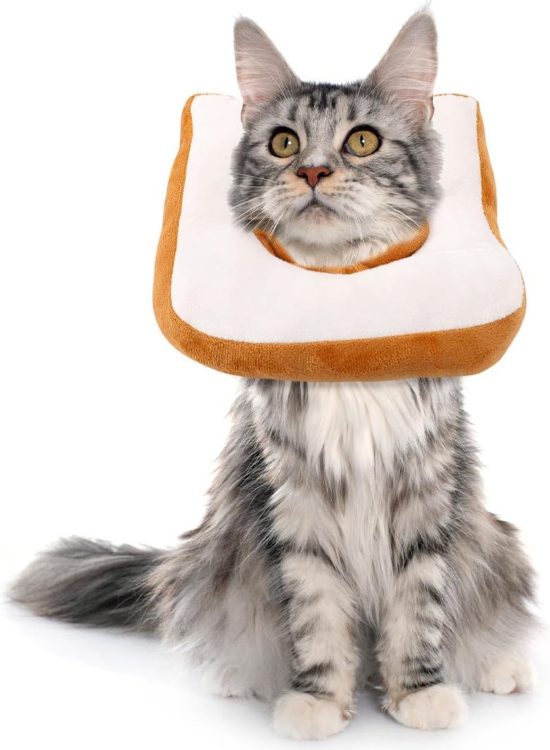 هوميفاي طوق قط قابل للتعديل، طوق استشفاء ناعم للقطط بعد الجراحة، طوق قط خفيف من القطن لمنع اللعق، طوق إليزابيثي للقطط/القطط الصغيرة/الكلاب الصغيرة - Image 1